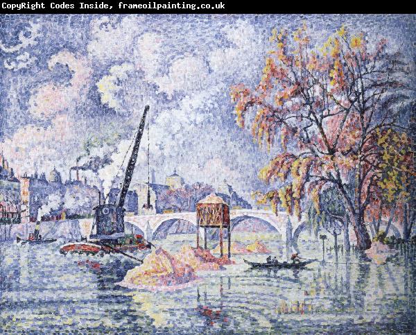 Paul Signac flood at the pont royal